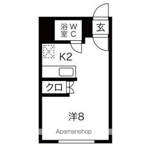 キャスティ86(1K/4階)の間取り写真
