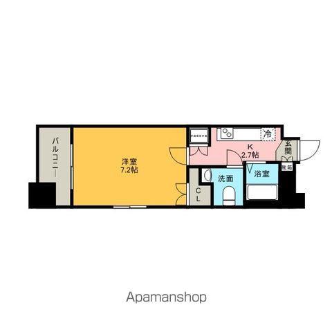 アーバンフラッツ天神東Ⅱ(1K/4階)の間取り写真