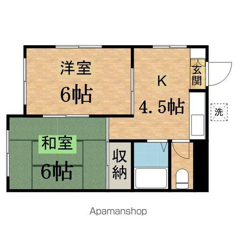 NTK永山ビル(2K/4階)の間取り写真