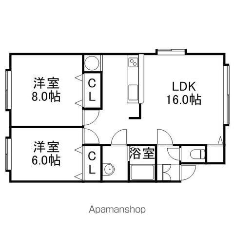 リファインサジタリア(2LDK/2階)の間取り写真