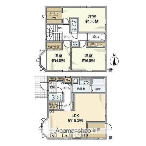 中央本線 武蔵境駅 徒歩30分 2階建 築3年(3LDK)の間取り写真