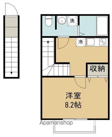 エムケミアⅠ(1K/2階)の間取り写真