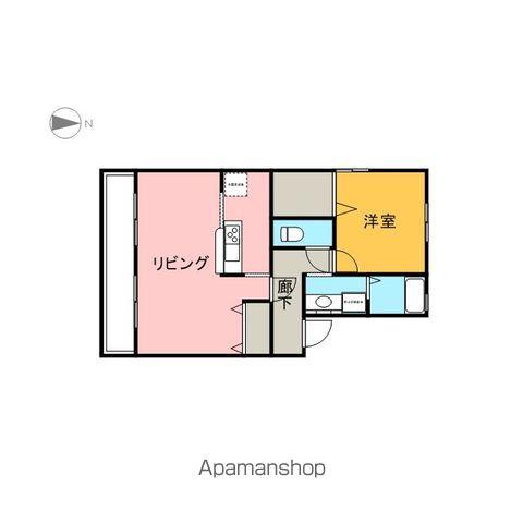イーストサンハイム(1LDK/2階)の間取り写真
