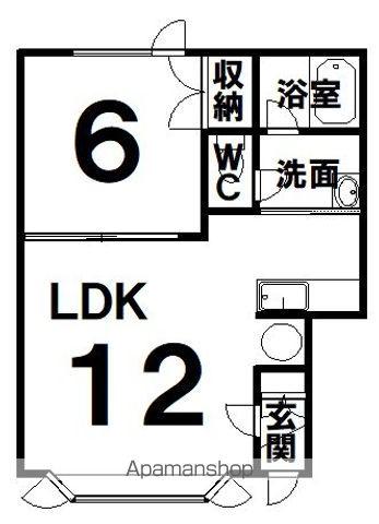 PLUSⅠ(1LDK/1階)の間取り写真