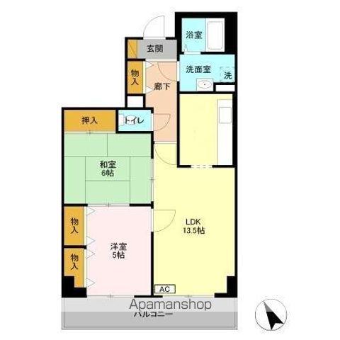 オーシャンビュー弐番館 4階階 間取り