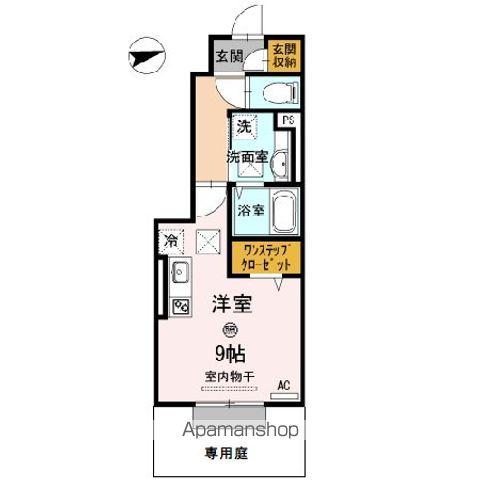 D-ROOM KUKI(ワンルーム/1階)の間取り写真