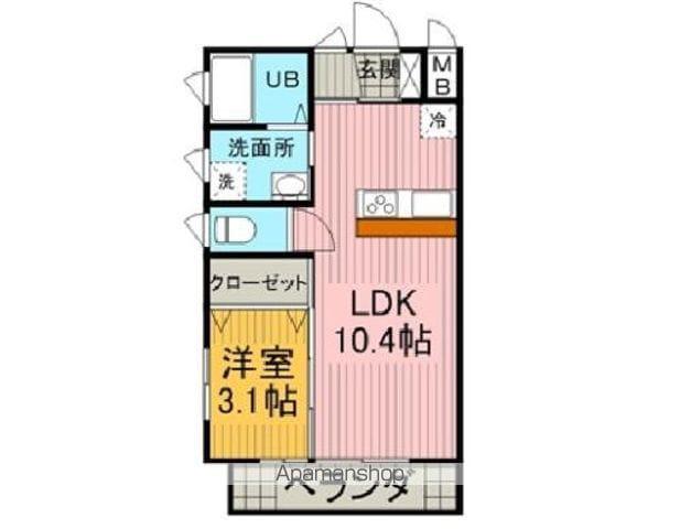 サンロアール高藤(1LDK/1階)の間取り写真