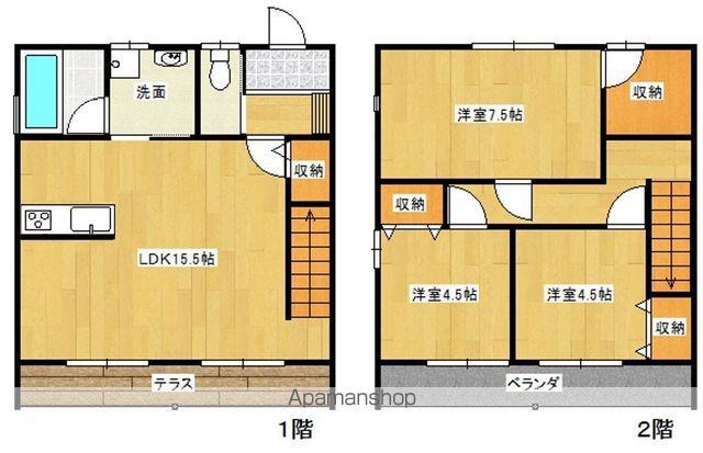 宮崎県都城市 2階建 築7年(3LDK)の間取り写真