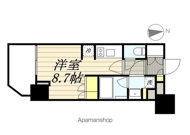 パークアクシス上野三丁目(ワンルーム/8階)の間取り写真