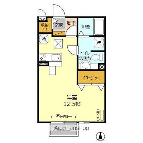 TXハイム(ワンルーム/1階)の間取り写真