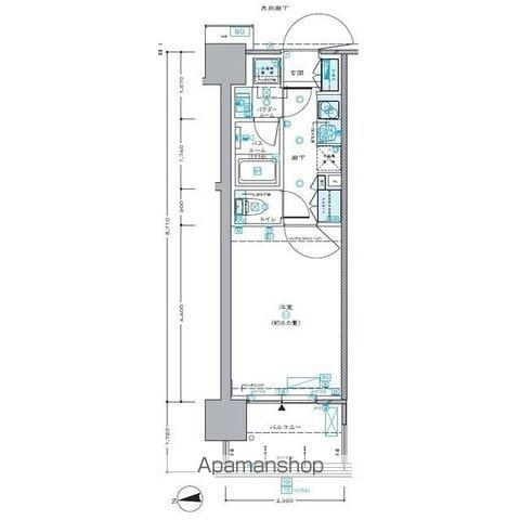 セントラルプレイス新宿御苑前(1K/12階)の間取り写真