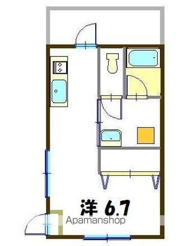 ソレイユ澤岻(ワンルーム/1階)の間取り写真