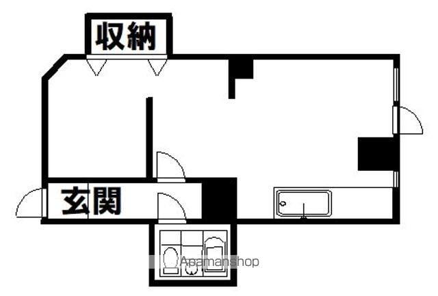 ロイヤルハイツ(1LDK/4階)の間取り写真
