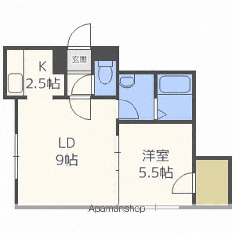 ジュピター月寒東I(1LDK/3階)の間取り写真