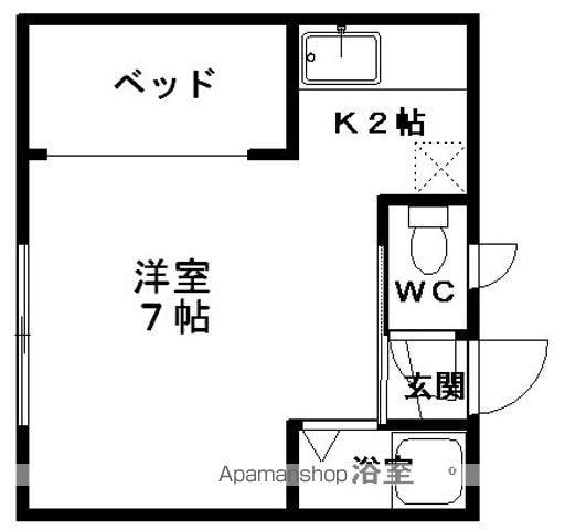 アスティ(1K/1階)の間取り写真