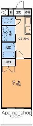 れぐるす大街道(1K/3階)の間取り写真