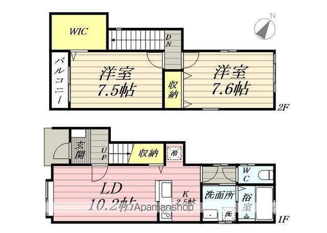 シャンス東寺尾中台７−Ⅱ(2LDK)の間取り写真
