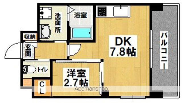 エセリアル清水丘(1DK/9階)の間取り写真