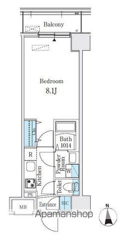 プレイズシード名駅北(1K/8階)の間取り写真