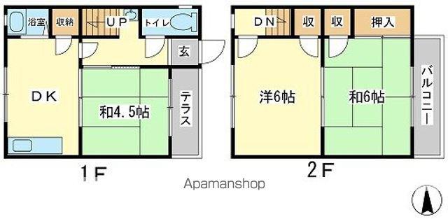 辻井テラスハウス(3DK)の間取り写真