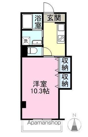 ロゼ・ロワール(1K/1階)の間取り写真