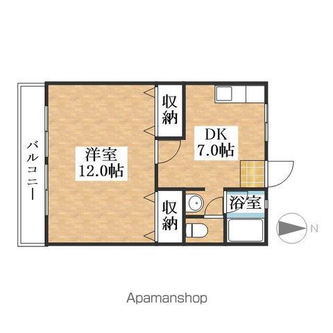ウイング宮前(1DK/2階)の間取り写真