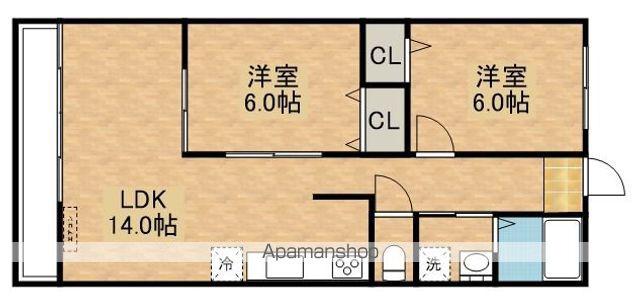 SKYPARKアロー(2LDK/2階)の間取り写真