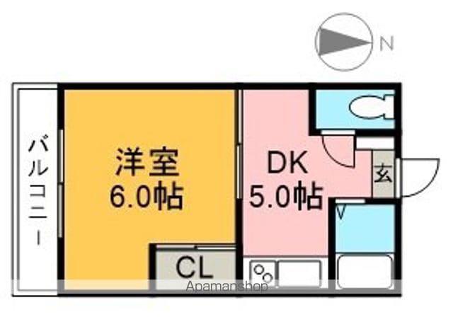 新井コーポ(1DK/3階)の間取り写真