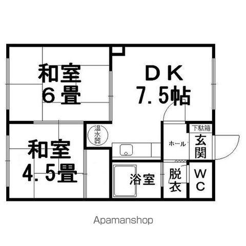 林マンション(2DK/2階)の間取り写真