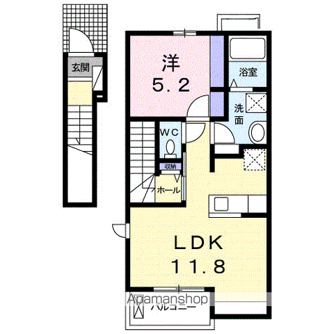 サニーガーデンⅥ(1LDK/2階)の間取り写真
