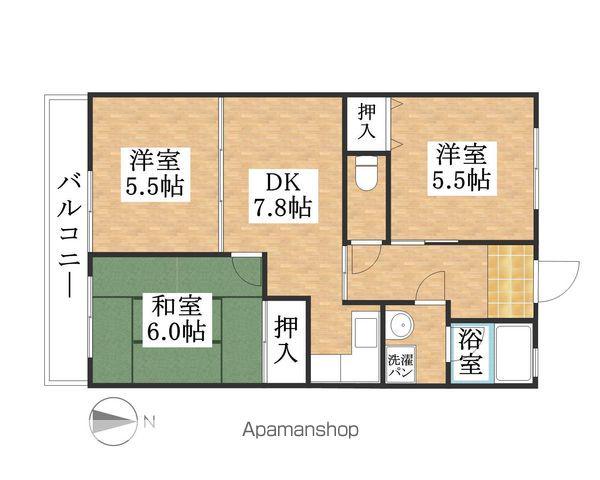 森彦第3コーポラス(3DK/3階)の間取り写真