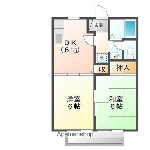 マノワール永峯(2DK/2階)の間取り写真