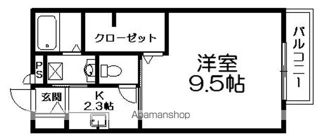 ソレーユ・M(1K/2階)の間取り写真