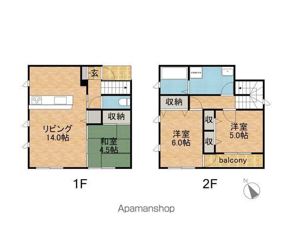 ECO CASA CUBE(3LDK/2階)の間取り写真