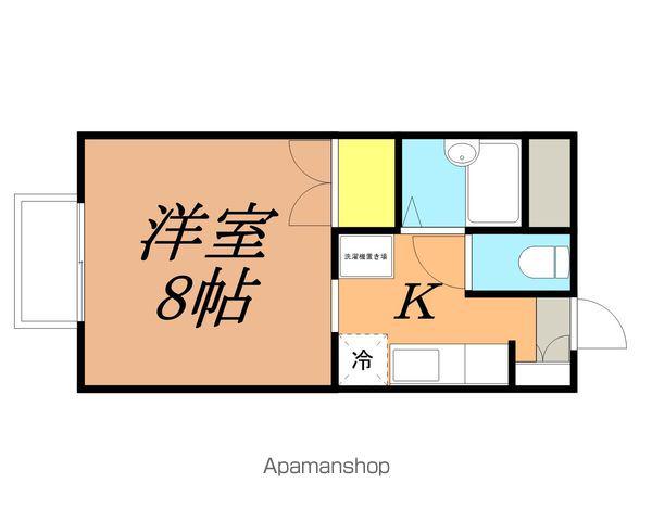 グランコートⅡ(1K/2階)の間取り写真