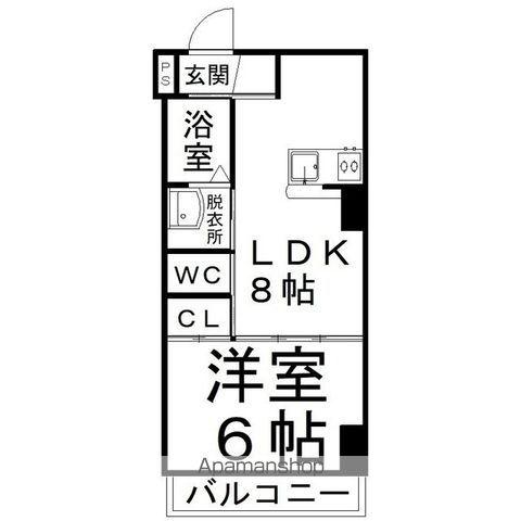 ラペズマンN4(1LDK/7階)の間取り写真