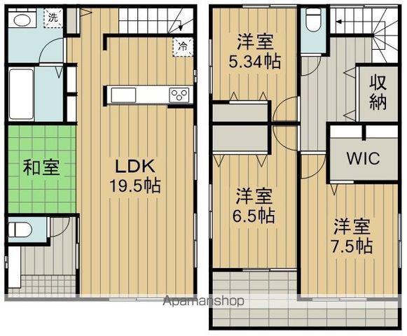 青梅線 中神駅 徒歩19分 2階建 築10年(3SLDK)の間取り写真