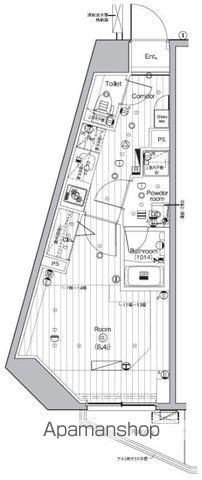 PREMIUM CUBE 池袋要町(1K/11階)の間取り写真
