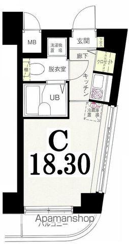 グリフィン横浜・アクティ(ワンルーム/8階)の間取り写真