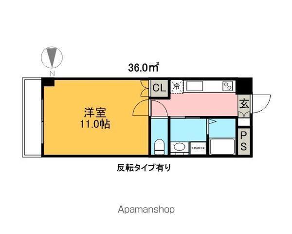 グランダール吹上(1K/10階)の間取り写真