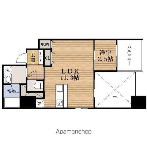 ESLEAD RESIDENCE大阪谷町ザ・マークス(1LDK/10階)の間取り写真