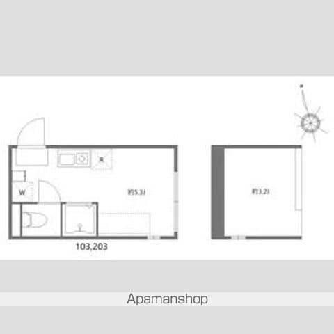 メゾンイロドリ(ワンルーム/2階)の間取り写真