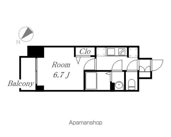 プレサンス鶴舞ファースト(1K/9階)の間取り写真