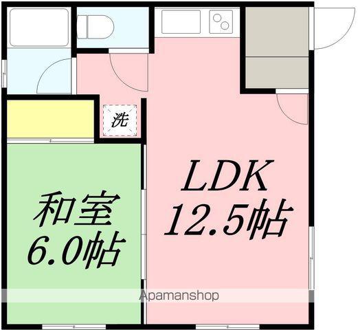 グリーンフィールド(1LDK/1階)の間取り写真