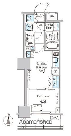 パークアクシス錦糸公園(1DK/4階)の間取り写真