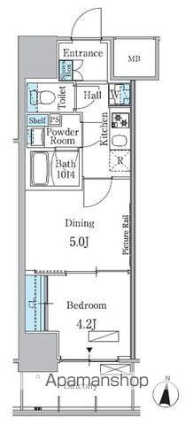 パークアクシス名古屋山王一丁目(1DK/12階)の間取り写真