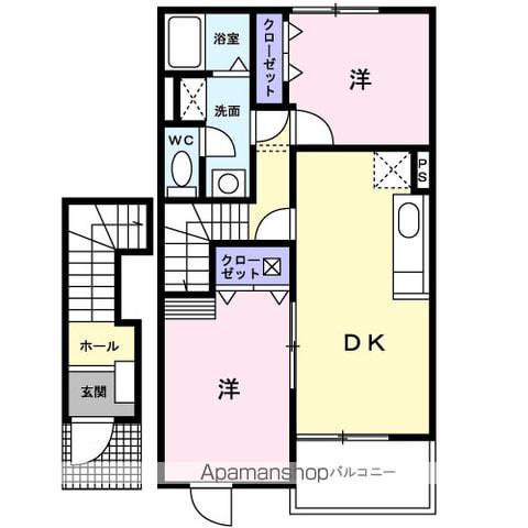 ファミール(2LDK/2階)の間取り写真