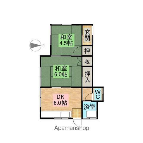 湘南新宿ライン宇須 白岡駅 徒歩22分 1階建 築52年(2DK)の間取り写真