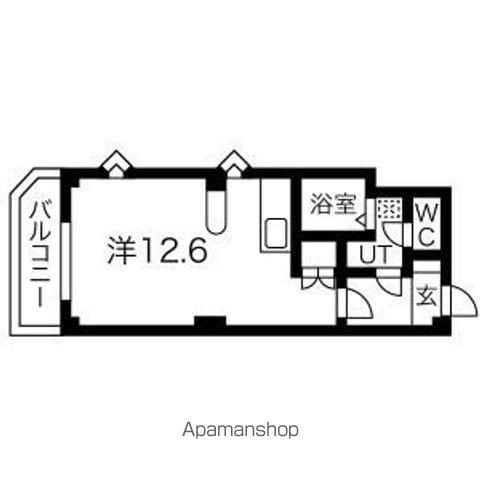 メゾンドエルミタージュ円山(ワンルーム/2階)の間取り写真