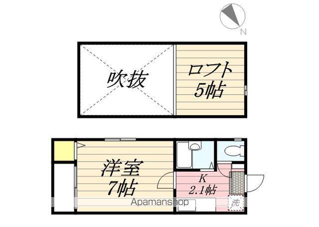 ルミエールドゥ(1K/2階)の間取り写真